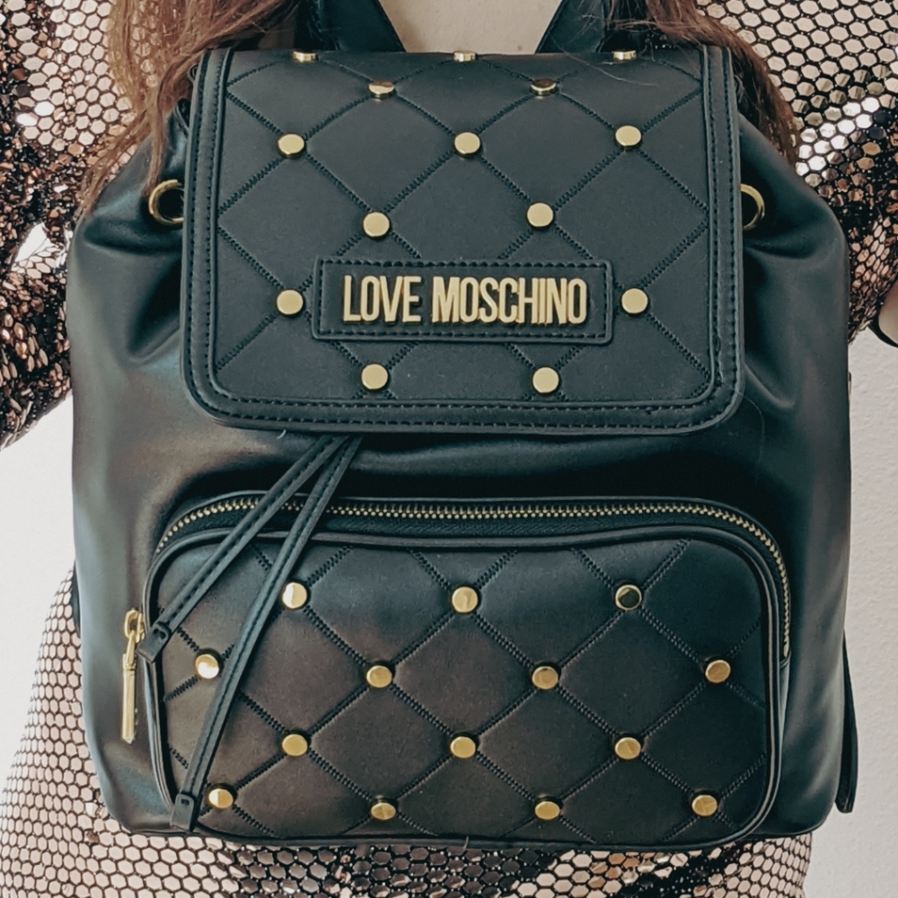 NWT Authentic Luxury Love Moschino Designer Backpack
